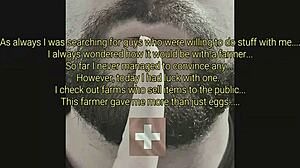 The farmer guy feels convinced to try a blowjob