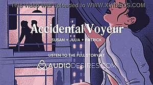 I finger fuck my wet pussy while watching neighbors fuck through the window in hotel voyeur roleplay