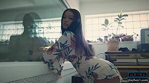 Big Booty Ebony Model Harley Dean Rips Clothes Off In Intense Striptease