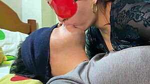 does stepsister direct deep wet kiss with ass shaking?