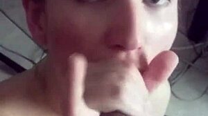 Lena Starr gets cum in her eye!