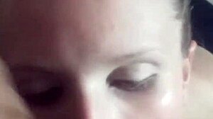 Lena Starr gets cum in her eye!