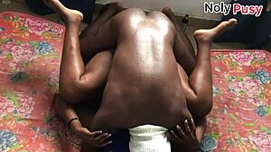 Can this married African couple keep their passionate homemade sex session quiet with all that moaning and screaming?