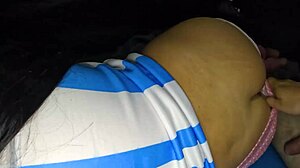 pov close up of 18 year old tight pussy receiving big cock in camping store homemade video