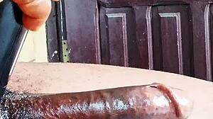 Masturbating with new toy in public, surrounded by asian, french, british roommates