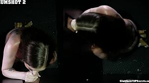 Alexis Keeps Swallowing Cum From Gloryhole Blowjob POV