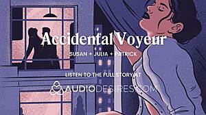 I finger fuck my wet pussy while watching neighbors fuck through the window in hotel voyeur roleplay