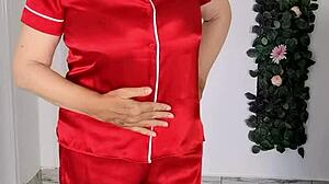 Stepmom Seduces Stepson By Striptease Do Blowjob And Get Cumshot To Huge Boobs