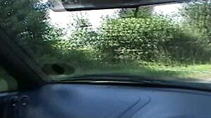 What happens when British blonde babe Chessie Kay strips and wanks solo in the countryside for a retro vibe