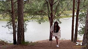 Lost In Woods, I Fuck Skinny Horny Stranger With Danner Mendez And Alicia Trece