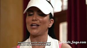 i smash her stepmom's big boing boobs before she smashes tennis balls with romi rain and kimmy kimm