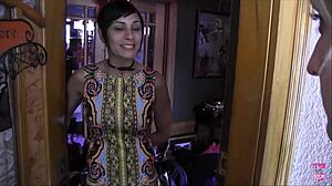 stunning lesbian dominatrix fucks blonde interviewer with strapon