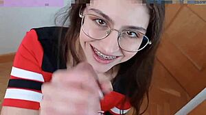 Dirty Talking Teen Shanaxnow Begs For Cum On Braces In Blowjob.