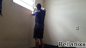 Bellanixx asks neighbor for help, leads to quickie in bedroom