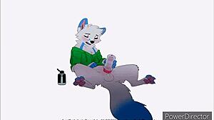 Furry gay characters engage in blowjob and cum scenes in animated yiff adventure