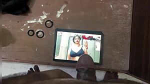 Feeling emotional about my cum tribute to sexy Indian aunty.