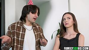 Why Does Step Sister Offer Her Hairy Pussy And Mouth For His Birthday In Taboo Family Sex?