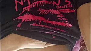 Ebony Beauty Couldn't Stop Fingering Her Fat Pierced Pussy.