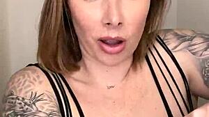 Paige in Fishnets, 'Want to See Me Take Big Black Dildo?'