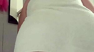 Mature Woman Strips In Shower