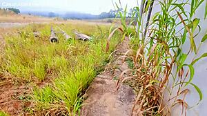 we stopped at an abandoned building on the street for some public flashing