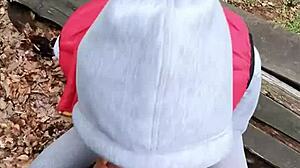 Risky quickie with 18yo brunette babe in pov bent over deepthroat