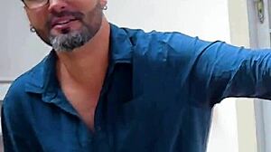 Happy Cuckold Watches Old Man Blowjob Humiliation