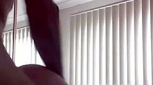 Bent over in garage for quick doggy creampie.