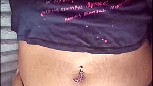 Ebony Beauty Couldn't Stop Fingering Her Fat Pierced Pussy.