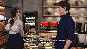 Freshwomen touch big tits in bedroom!