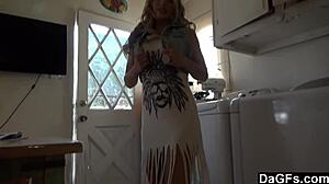 Hottie teen fucked in kitchen