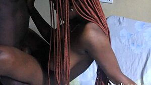 Beautiful petite babe bent over for outdoor chair fuck