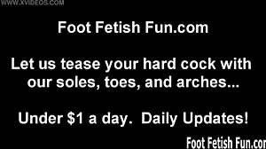 Three girls lick my feet and toes in pov footjob fetish