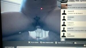 blonde gently explores her ass with hand