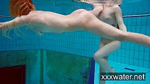 Milana and Katrin Strip Each Other Underwater in Bikinis