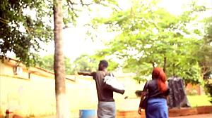 an impressive and unprecedented sex scene in gogo in the adultery of a couple in black africa by a colleague who after having fuck the wife in front of the husband also fucks the husband in front of t