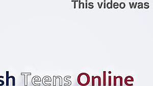 young emo student experiments with machine in uniform