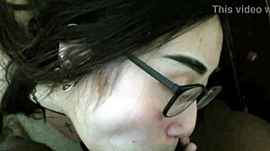 Eva Yi teases cock with early morning ball licking