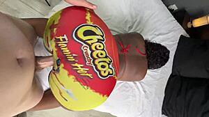 White Guy Fucks Ebony Beauty Through Yoga Pants Hole