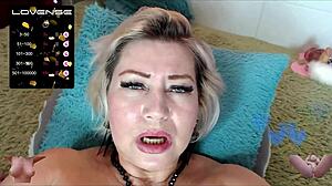 I watch my stepmom in a webcam scene with dancing and intimate moments.