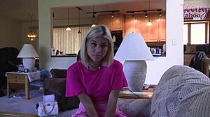 babysitter lilith grace rides seth in cowgirl on the bed. he delivers a deep creampie inside her wet pussy.