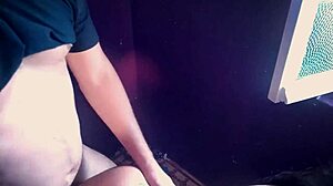 Milf takes big cock in ass on public balcony