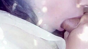 tiny 18 year old step sister with small tits gives delicious face fucking blowjob in dorm room