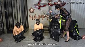 Four masochistic men present delivered to mistress sara
