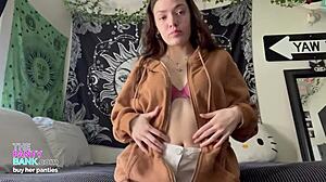 Little 18Yo Latina Amateur Rubs Her Meaty Pussy Lips In Homemade Masturbation