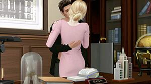 my boss visits my wife at the office