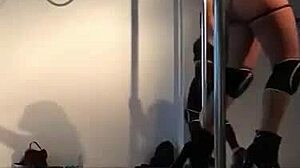 sexy doctor undresses dancing on the pole at hospital