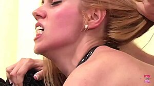Guys double penetrate blonde and brunette sluts