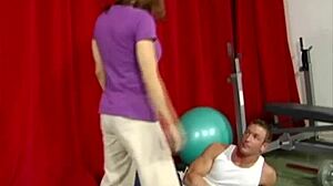 sporty muscular wife cheats on hubby after finding his porn stash