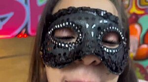 skinny girl in dress gets milk video